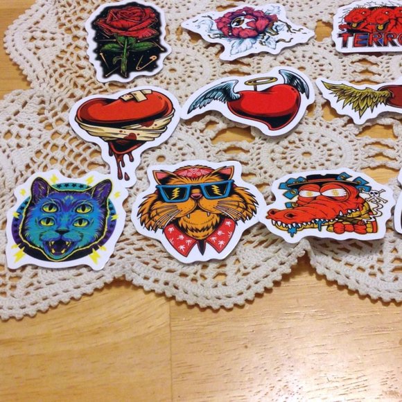 Hearts, Psychedelic Women, Cats, etc. stickers for cellphone, laptop, hydroflask - Picture 5 of 5